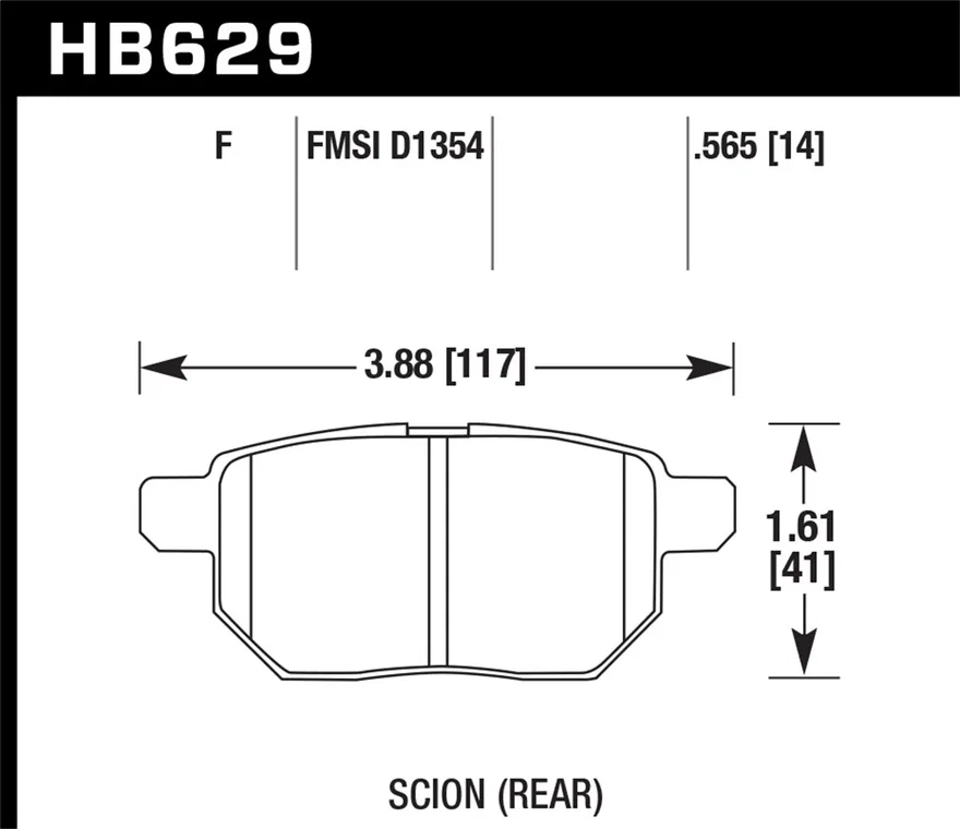 Rear HPS 5.0 Disc Brake Pad