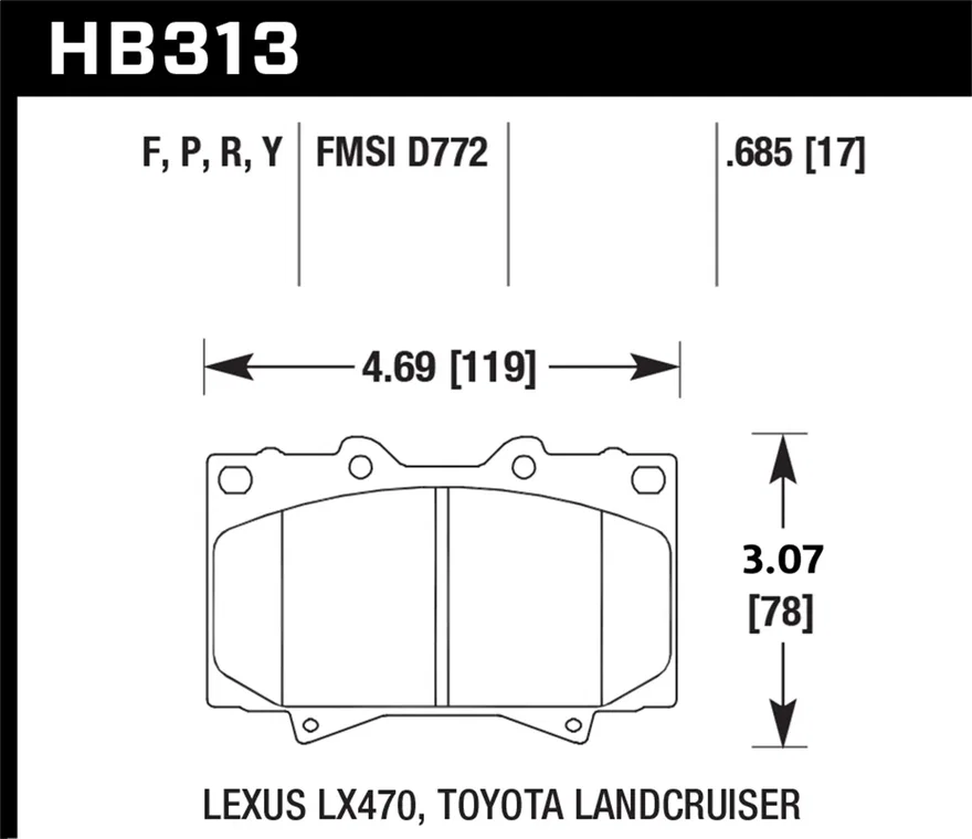 Front HPS 5.0 Disc Brake Pad