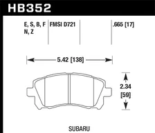 Front Performance Ceramic Disc Brake Pad for Subaru image 2