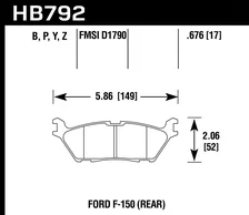 Rear Performance Ceramic Disc Brake Pad for Ford F-150 image 2