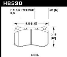 Front HP Plus Disc Brake Pad for Acura TL image 2