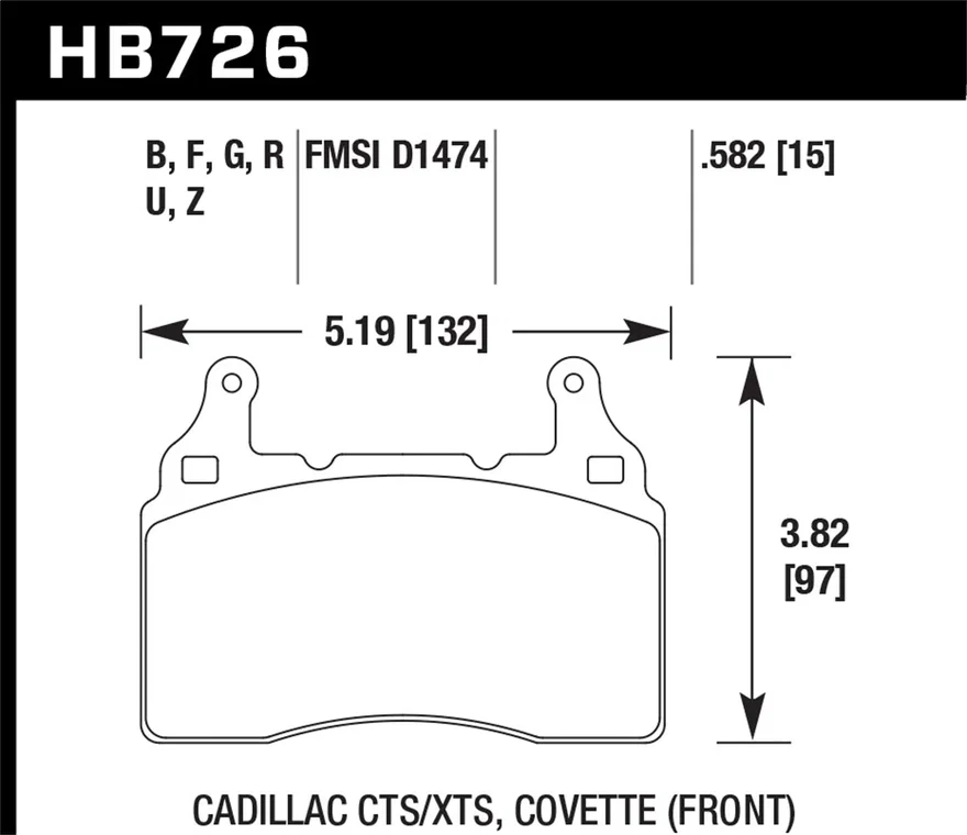 Front DTC-60 Disc Brake Pad
