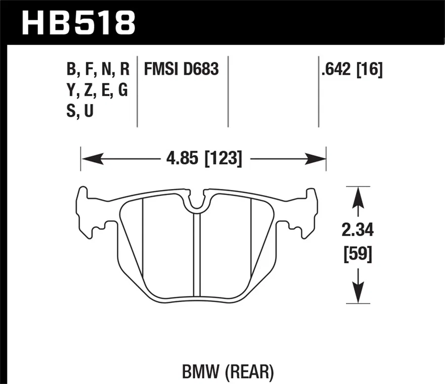 Rear HPS 5.0 Disc Brake Pad