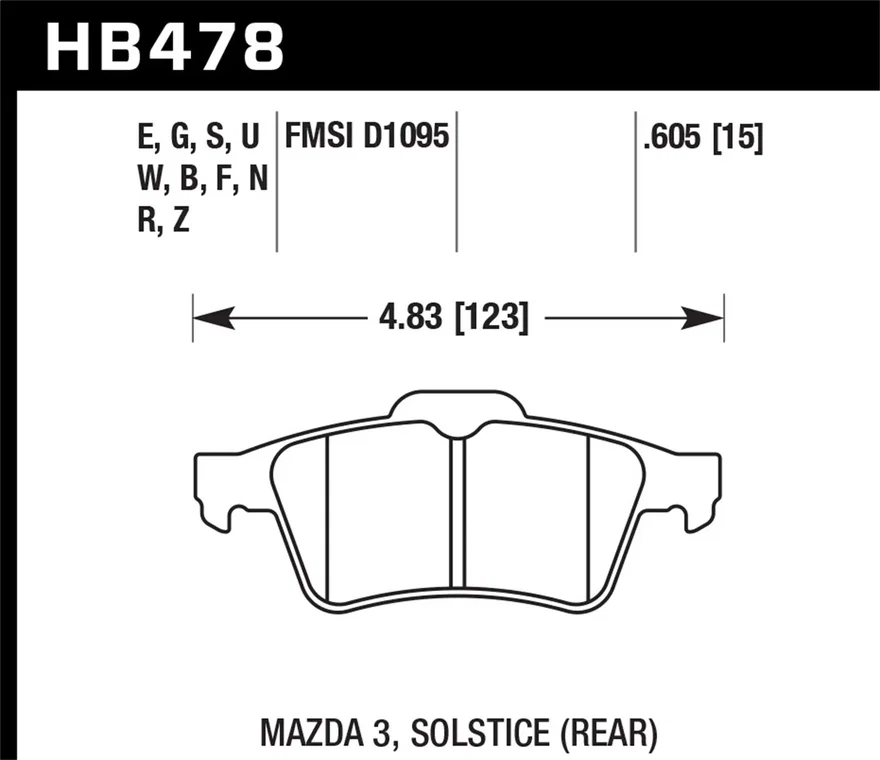 Rear DTC-70 Disc Brake Pad