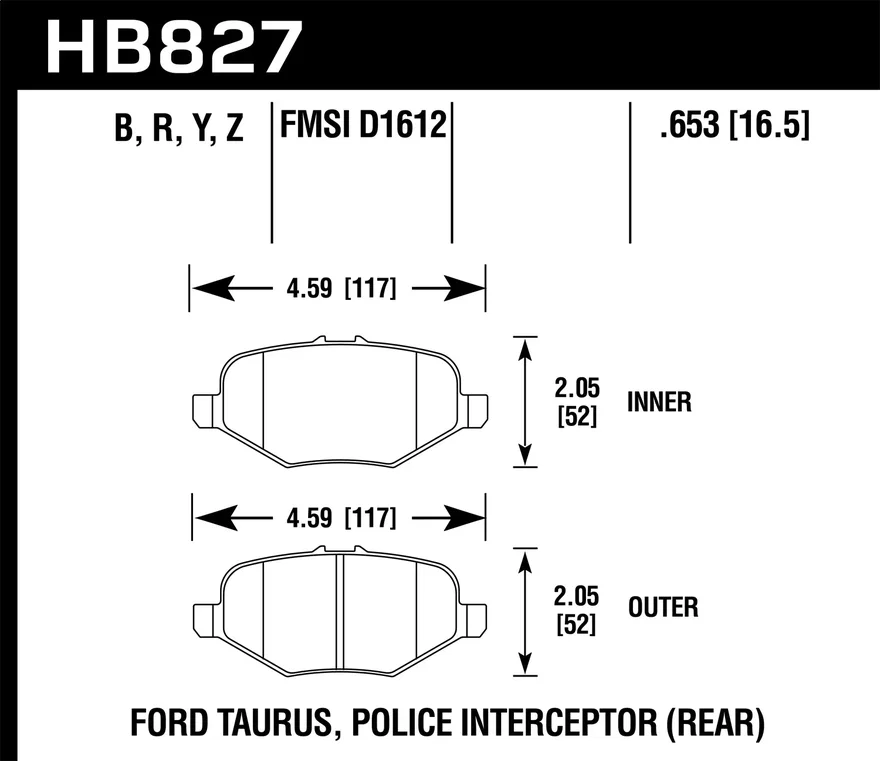 Rear HPS 5.0 Disc Brake Pad