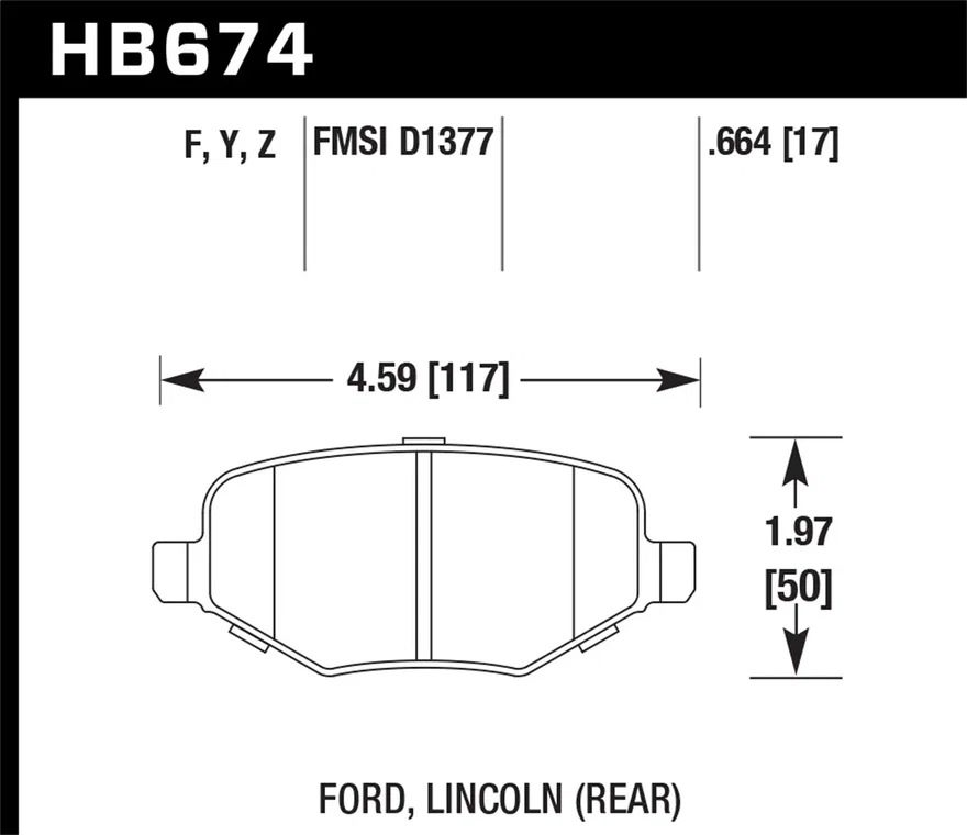 Rear HPS 5.0 Disc Brake Pad