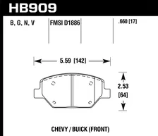 Front HPS Disc Brake Pad image 2