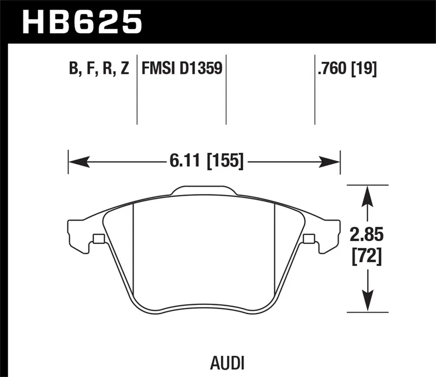 Front HPS 5.0 Disc Brake Pad