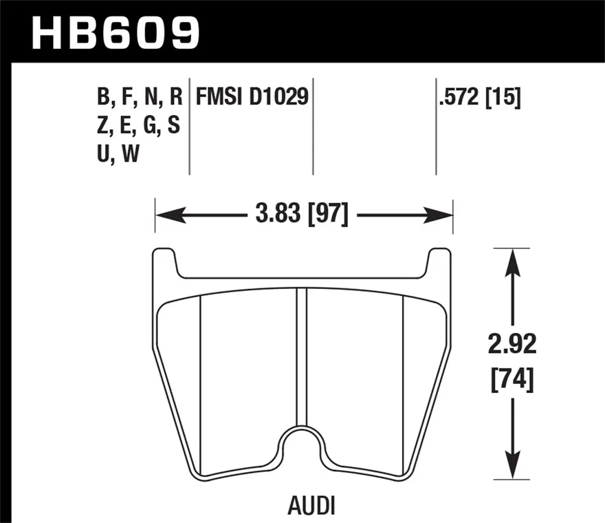 Front DTC-60 Disc Brake Pad