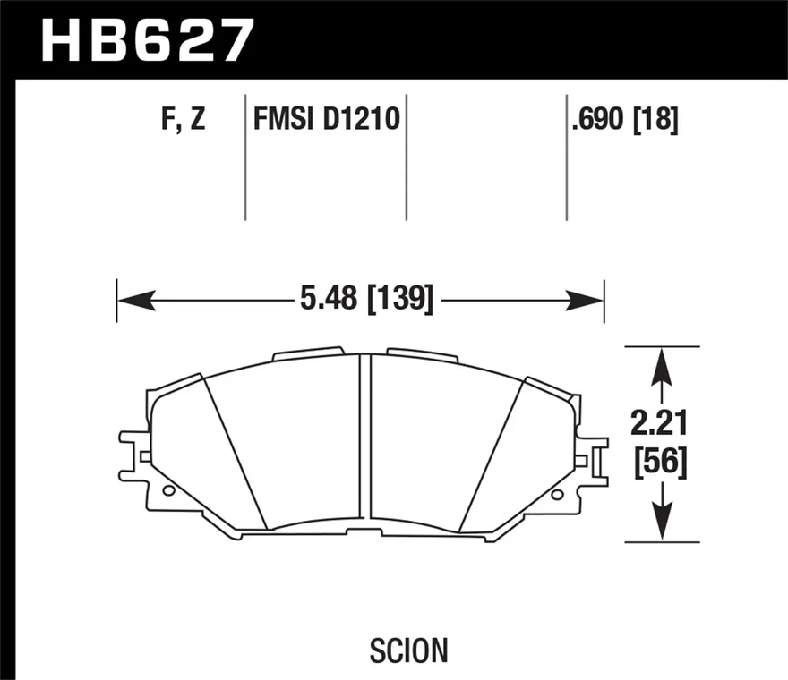 Front HPS 5.0 Disc Brake Pad