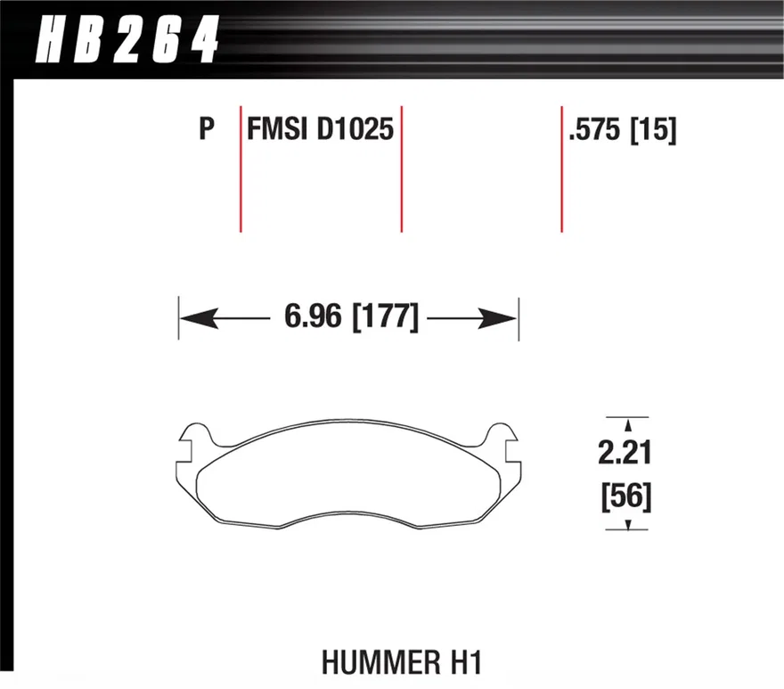 SuperDuty Disc Brake Pad for Hummer H1