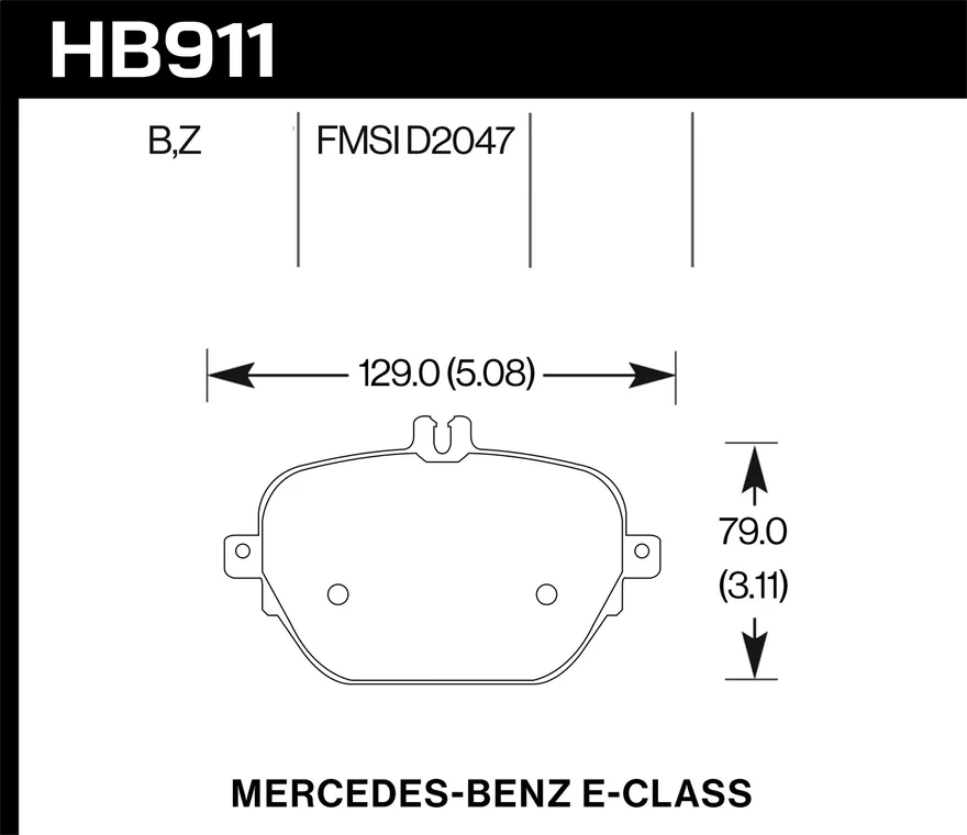 Rear HPS 5.0 Disc Brake Pad for Mercedes-Benz