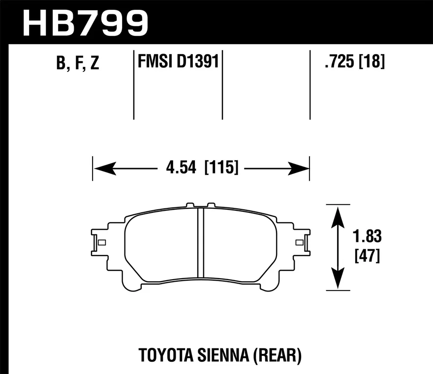 Rear HPS 5.0 Disc Brake Pad