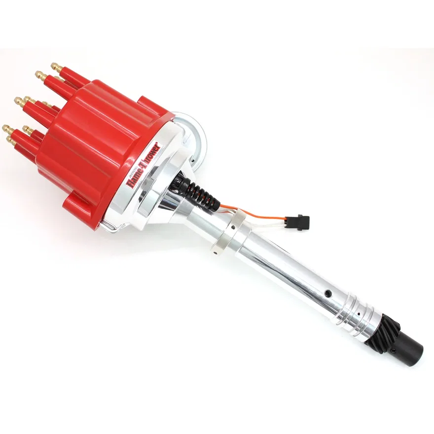 Dist Billet Mag Trig Slip Collar Chevy SB/BB red Male cap Vac Adv