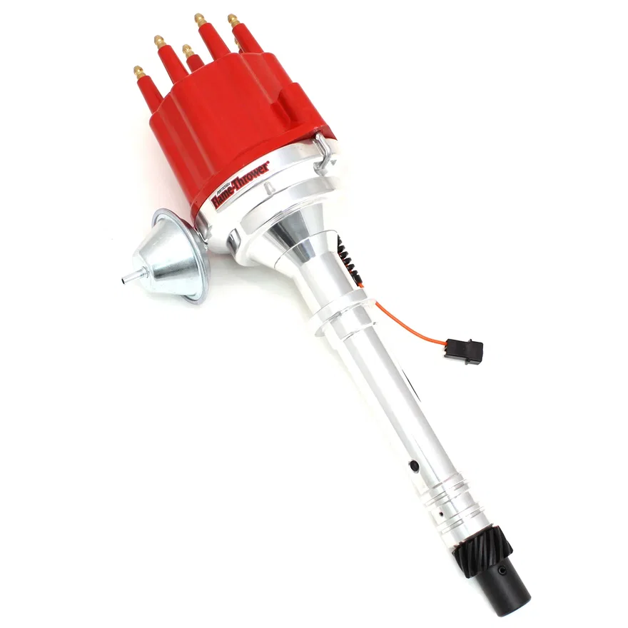Dist Billet Mag Trig Chevy SB/BB Red Male cap Vac Adv