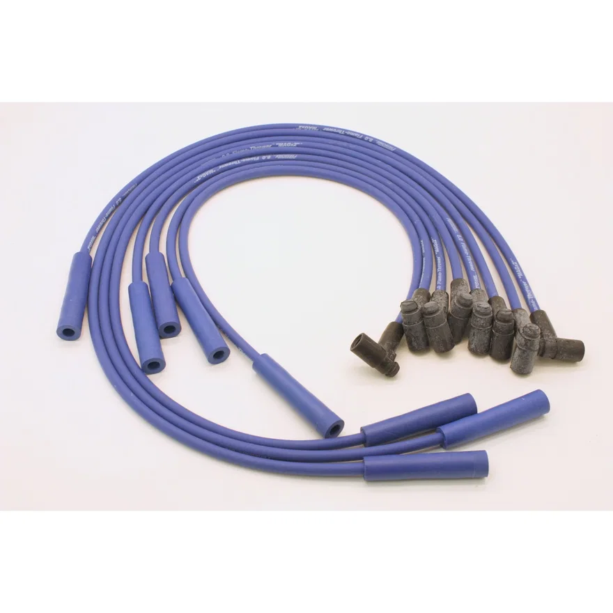 Flame-Thrower Spark Plug Wires 8 cyl 8mm GM HEI Custom Fit Blue