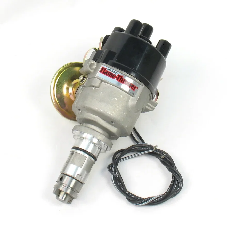Dist British 4 cyl cast 12V Pos vac top exit cap