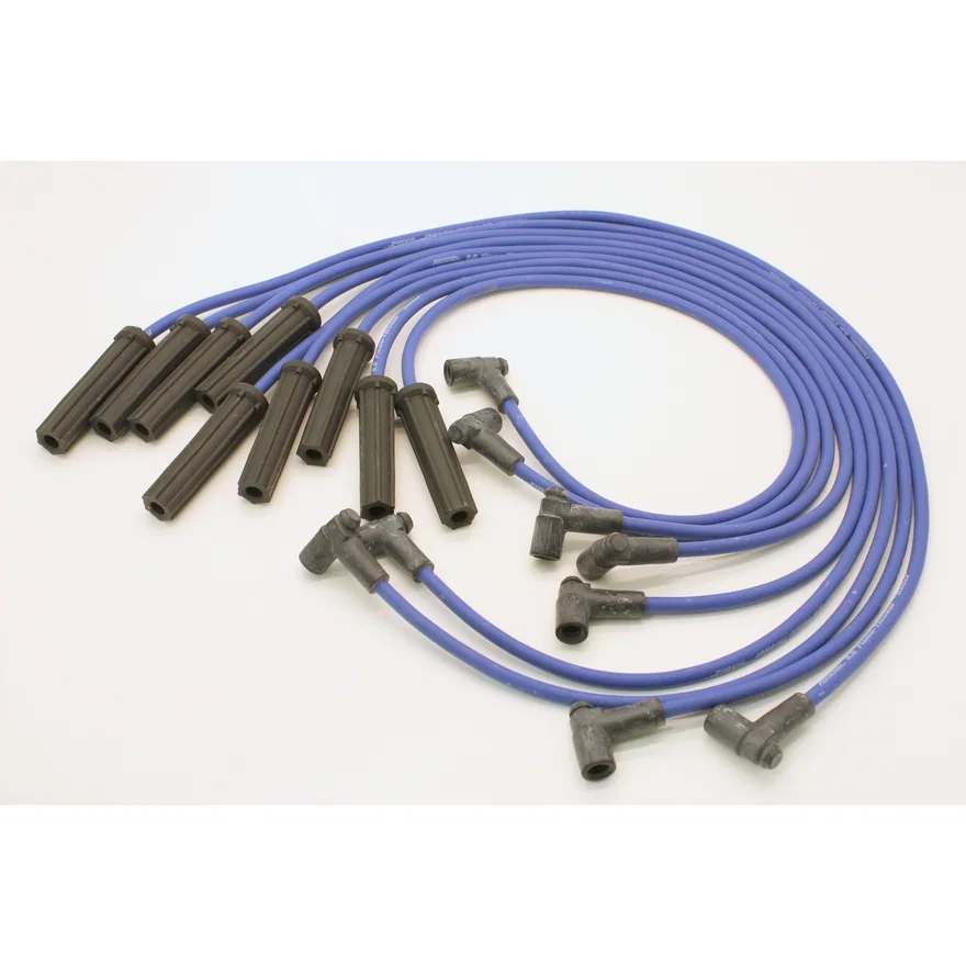 Flame-Thrower Spark Plug Wires 8 cyl 8mm GM HEI Custom Fit Blue