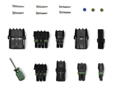 Ignition Weather Pack connector kit 209 pcs. Contains 1,2,3,4, and 6 pole Receptacles; Pins and Seals for 24-10 AWG wire; and a weather pack terminal release tool image 1