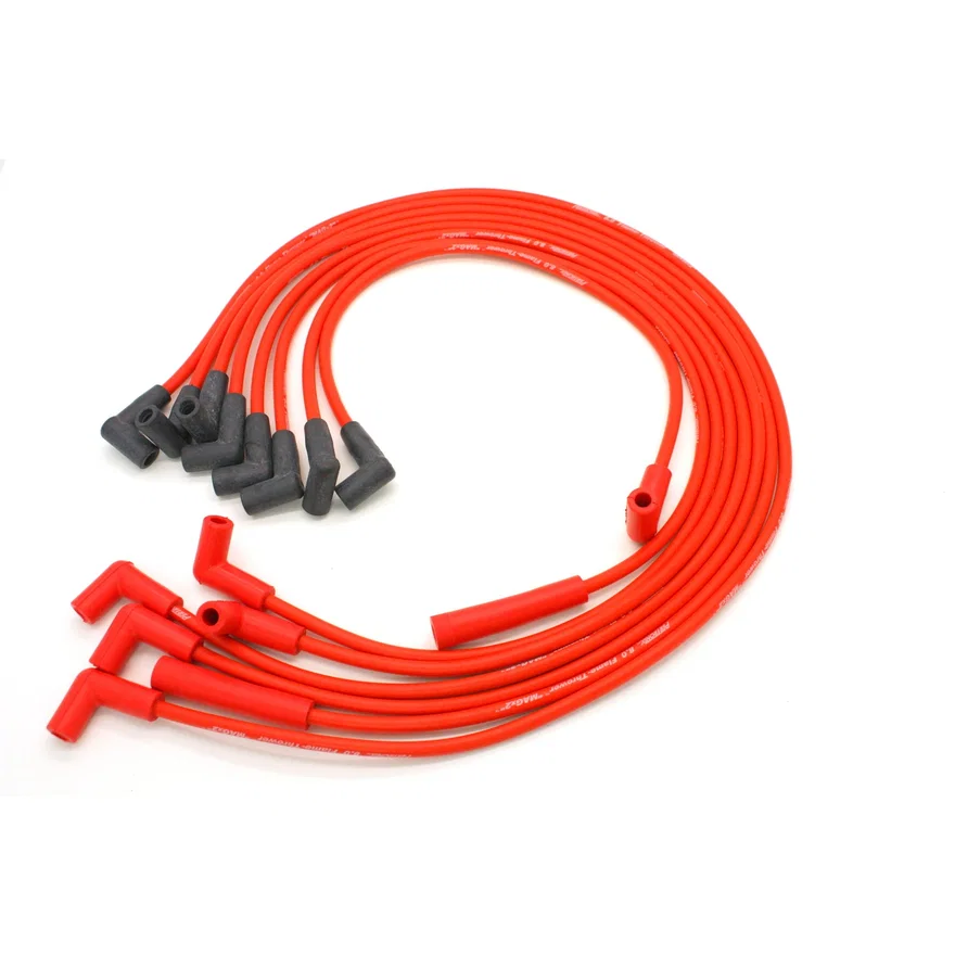 Flame-Thrower Spark Plug Wires 8 cyl 8mm GM HEI Custom Fit Red