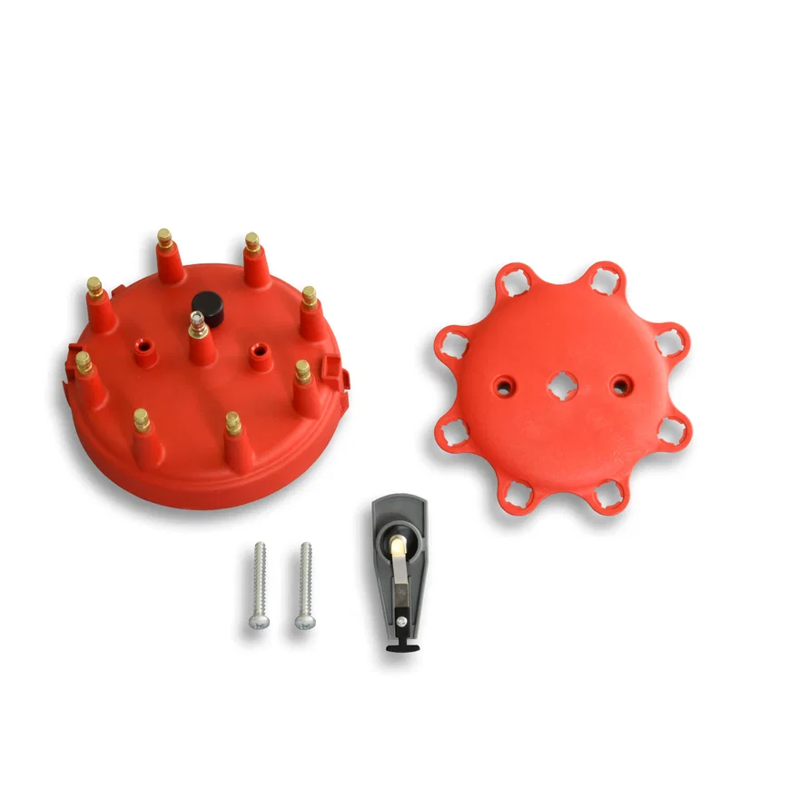 D4001 Flame-Thrower HEI Distributor Cap and Rotor Kit Red