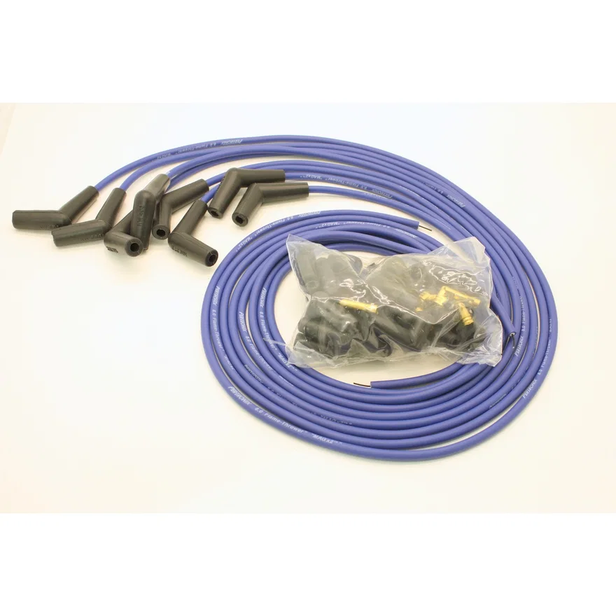 Flame-Thrower Spark Plug Wires 8 cyl 8mm Universal 115 Degree Blue