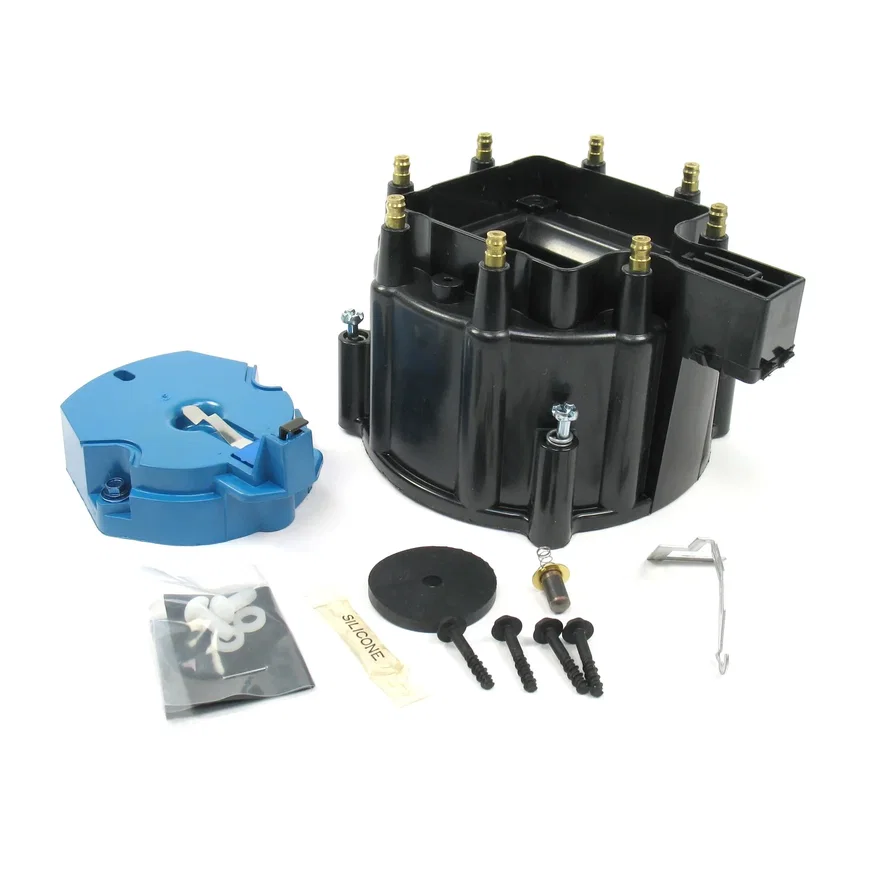 Flame-Thrower HEI Distributor Cap and Rotor Kit Black