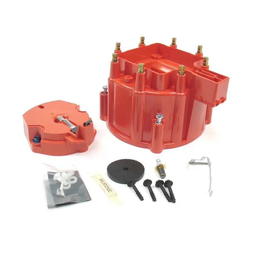Flame-Thrower HEI Distributor Cap and Rotor Kit Red