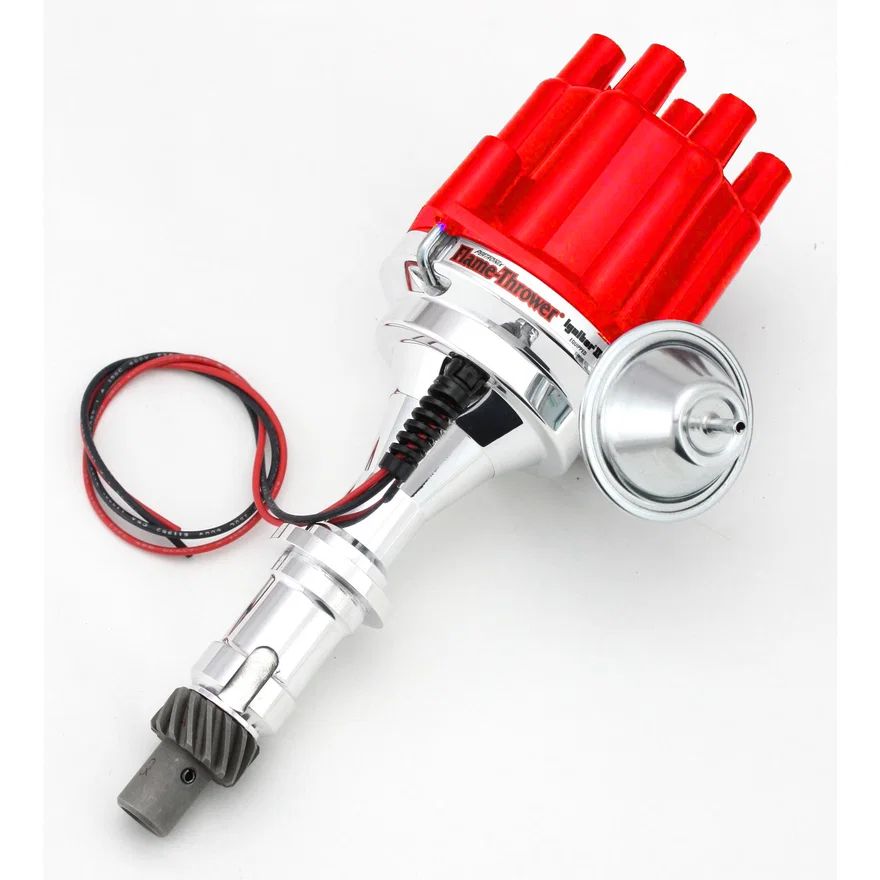 Dist Billet Pontiac V8  Vac Red Cap