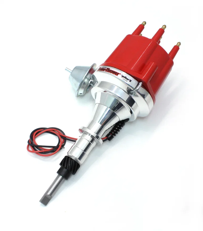 Dist Billet GM L6 Vac Red Male Cap for Buick
