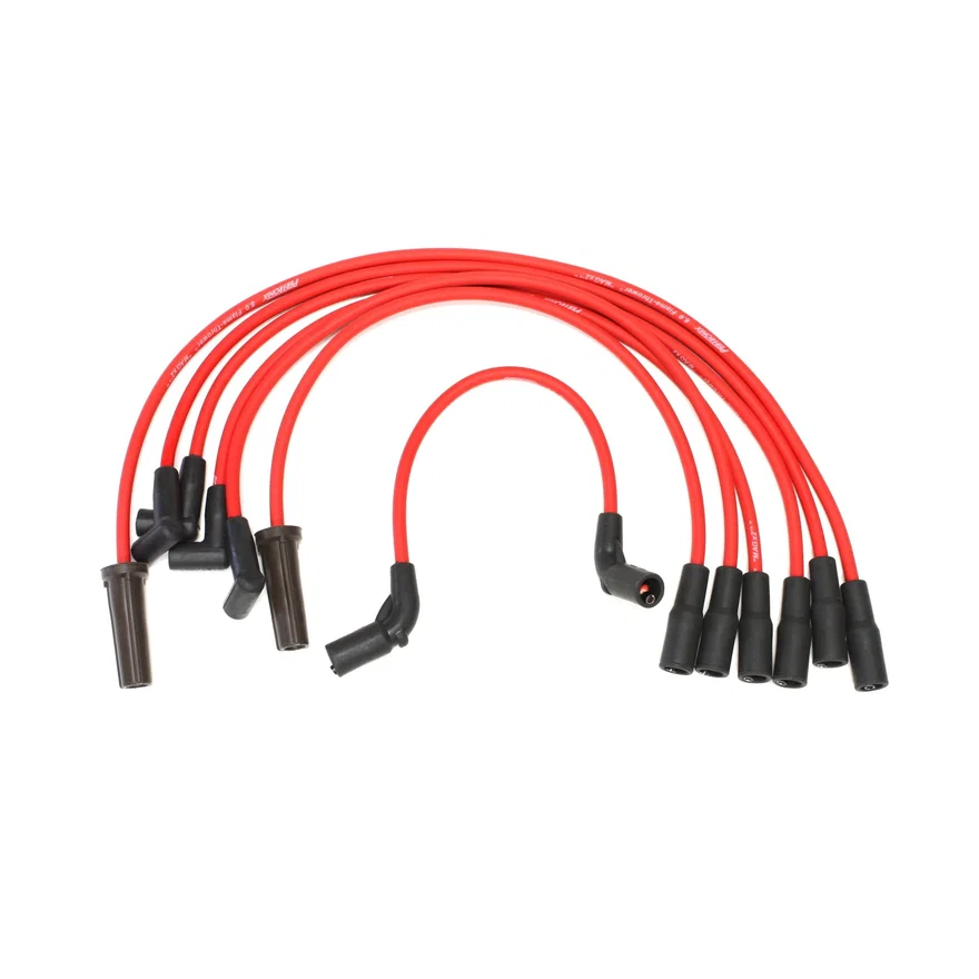 Flame-Thrower Spark Plug Wires 6 cyl 8mm 1996-2005 GM S10/Blazer/Astro Truck 4.3L Red for Chevrolet