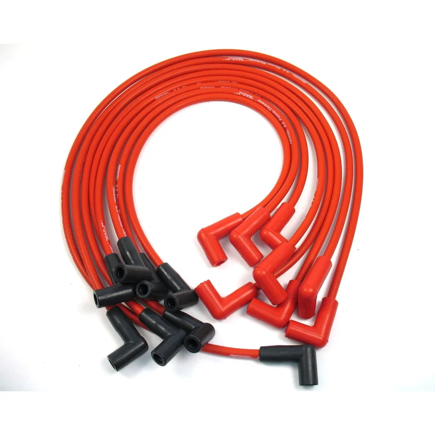 Flame-Thrower Spark Plug Wires 8 cyl 8mm GM HEI Custom Fit Red