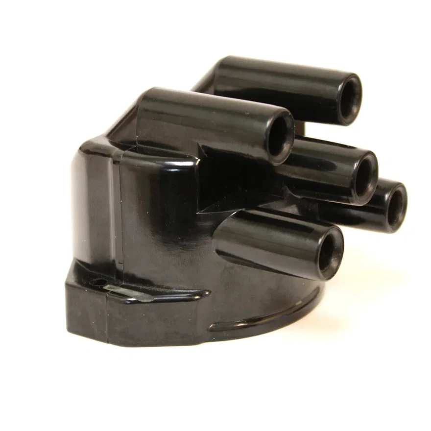 REPLACEMENT CAP FOR FLAME-THROWER "STOCK-LOOK" 4-CYLINDER 45D STYLE DISTRIBUTORS. SIDE EXIT CAP