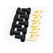 Flame-Thrower Spark Plug Wires 8 cyl Universal 45° Black Ceramic Boot; 8MM Black Wire image 3