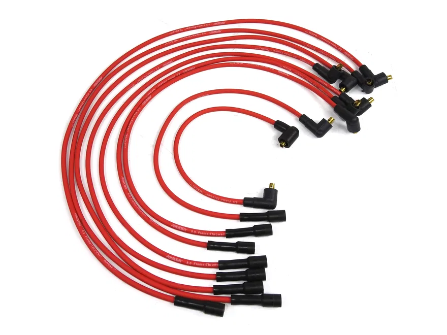 Flame-Thrower Spark Plug Wires 8 cyl 8mm AMC Engine Red