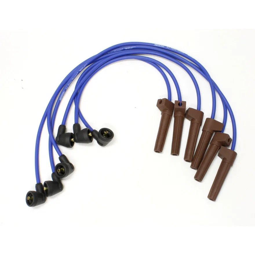 Flame-Thrower Spark Plug Wires 6 cyl 8mm 01-05 Ranger 05-10 Mustang 4.0L Blue