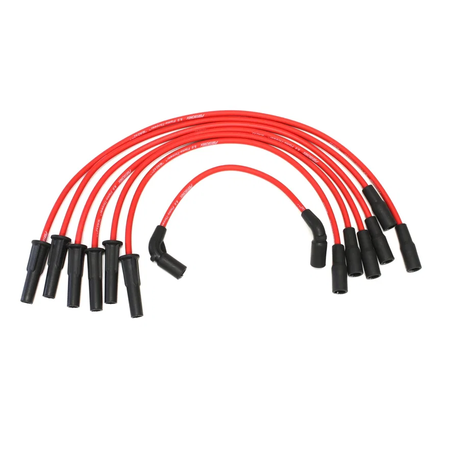 Flame-Thrower Spark Plug Wires 6 cyl 8mm 1996-2005 GM Full size Truck 4.3L Red