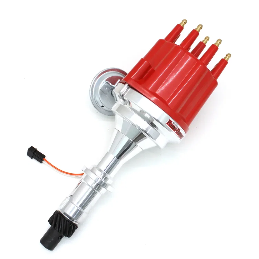 Dist Billet Mag Trig Pontiac 301-455 Red Male cap Vac Adv