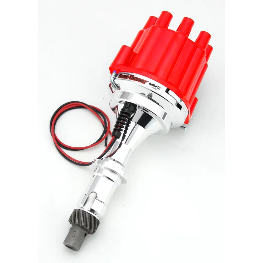 Dist Billet I3 Pontiac V8 Non/ Vac Red Cap