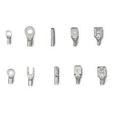 Ignition Connector kit (150pcs). Contains #6 spade terminals, Butt connector, #6 ring terminals,Female and Male disconnectors for 22-14 AWG wire image 1
