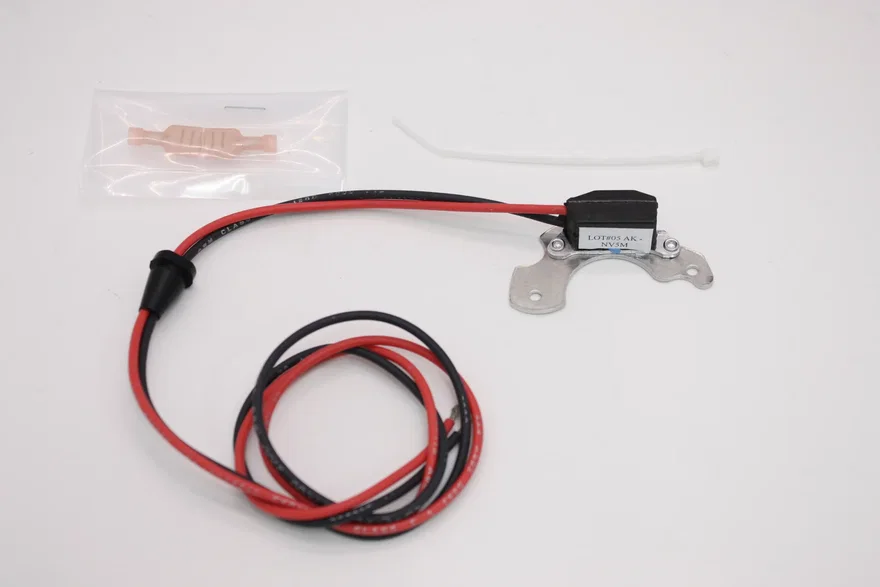 REPLACEMENT ORIGINAL IGNITOR MODULE FOR ALL FLAME-THROWER "STOCK-LOOK" BOSCH STYLE VACUUM ADVANCE DISTRIBUTORS. 6-VOLT NEGATIVE GROUND