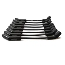 808224HT Flame-Thrower Spark Plug Wires GM LS 8 cyl 45 Black Ceramic Boots; 8MM Black wire image 5