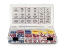 Ignition Insulated Terminal kit (175pcs). Contains Ring and Spade terminals; Butt connectors; Female and Male disconnects for 22-10 AWG wire(Red,Blue,Yellow) image 2