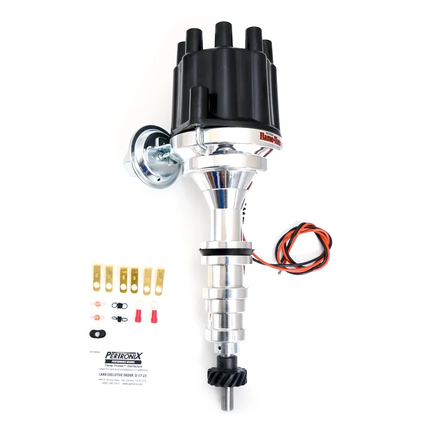 Dist Billet I3 Ford 351C, Black Cap