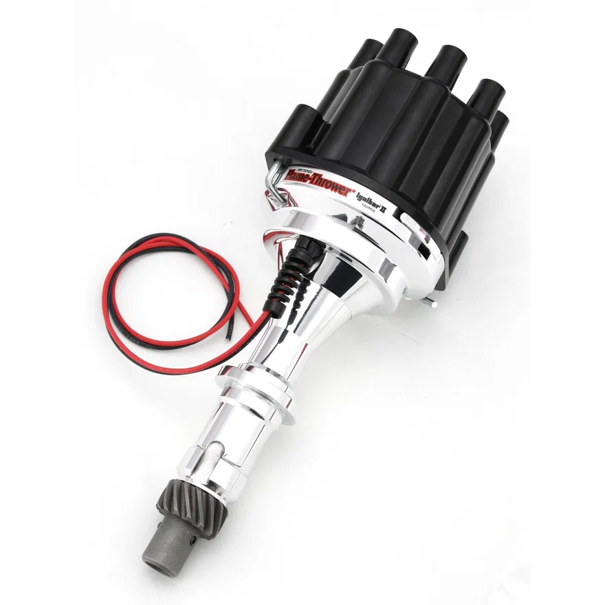 Dist Billet Pontiac V8 Non/ Vac Blk Cap