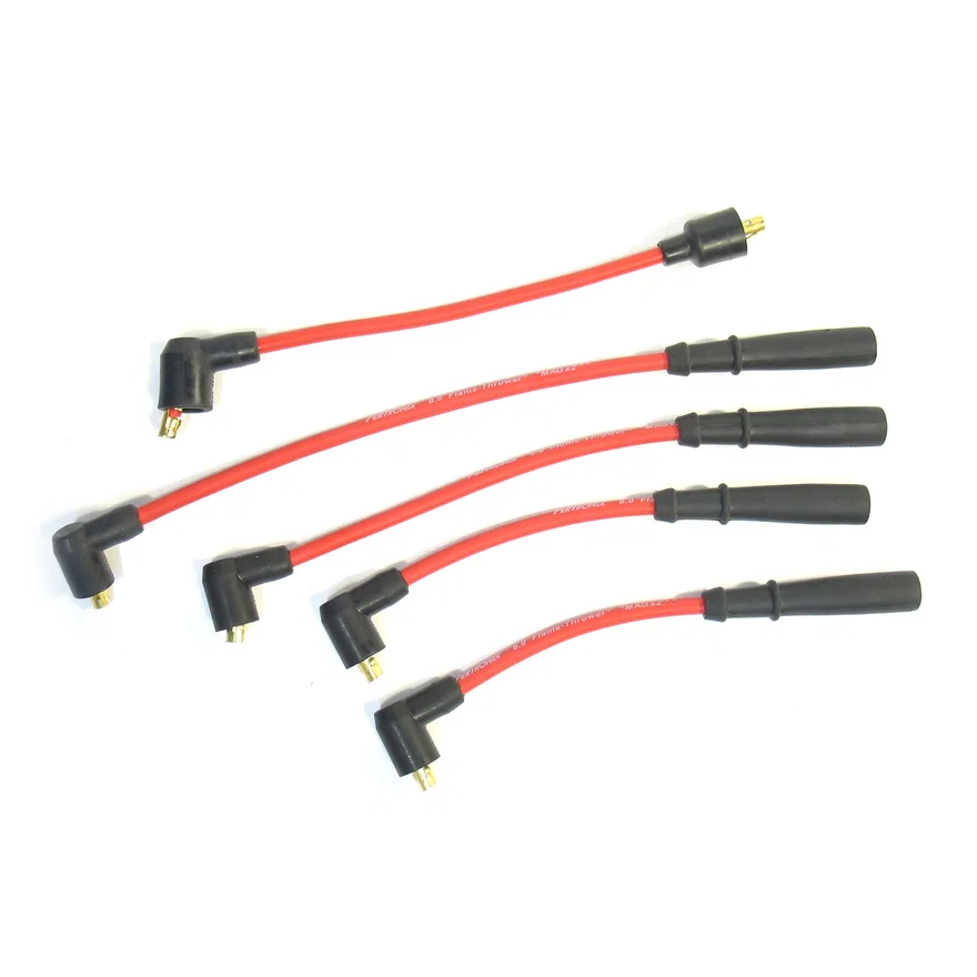 Flame-Thrower Spark Plug Wires 4 cyl 8mm Triumph Red