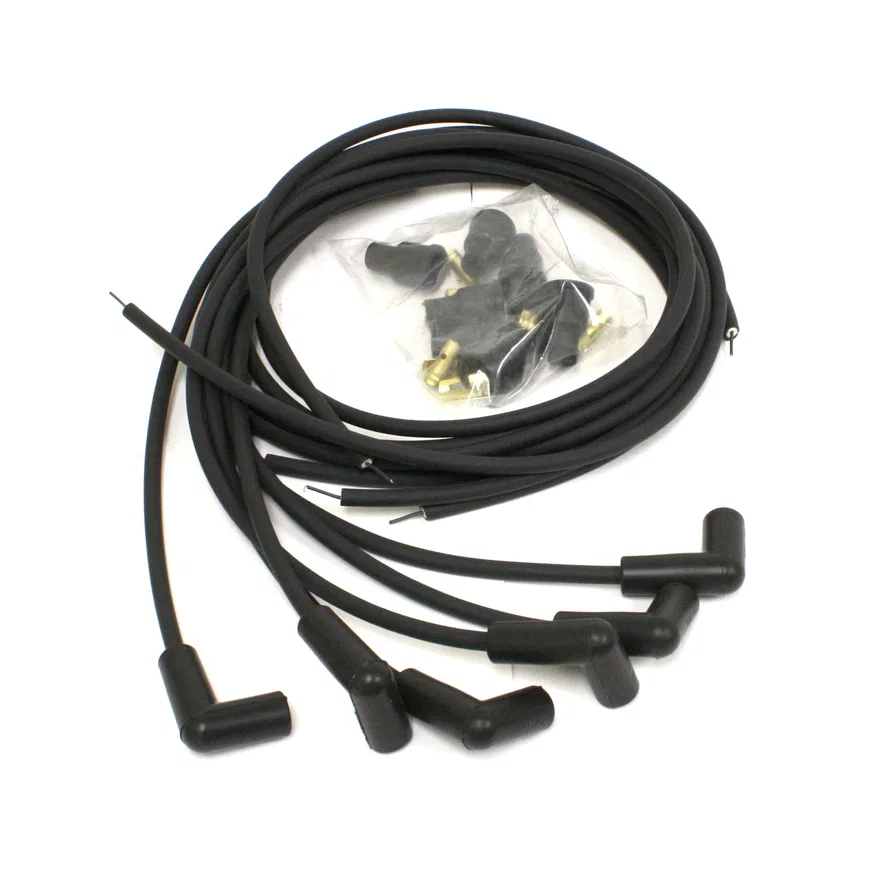 Wires, 6 cyl British Univ 7MM 90 deg black