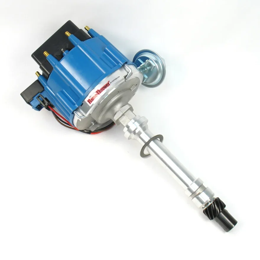Distr HEI III Chevy SB/BB blue cap polished
