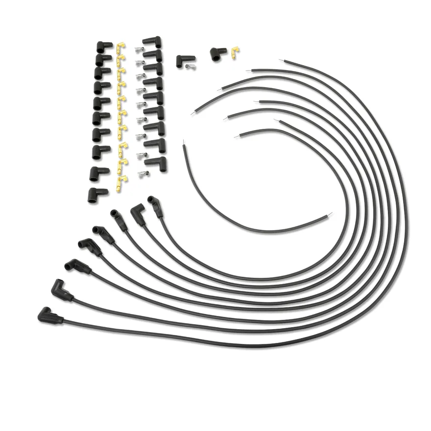 Flame-Thrower Spark Plug Wires 8 cyl Universal 90 Degree Black