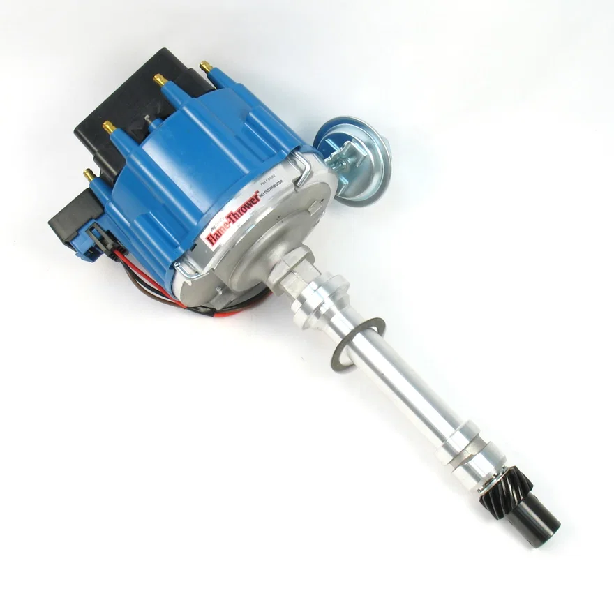 Distr HEI Chevy SB/BB blue cap polished
